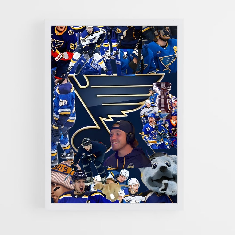 Poster Blues en Action – affiche Hockey sur glace (vue 3)